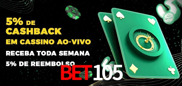 Promoções do cassino ao Vivo bet105